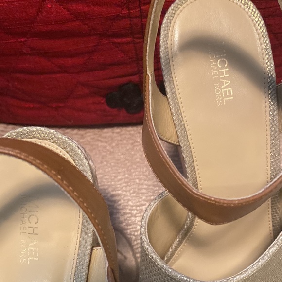 Metallic canvas wedges by Michael Kors! - Picture 7 of 10